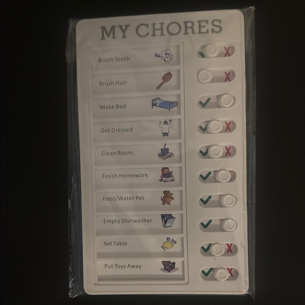 White Chore Chart for Kids